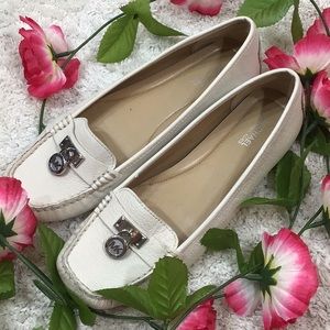 MMK white leather Hamilton loafers 8.5M